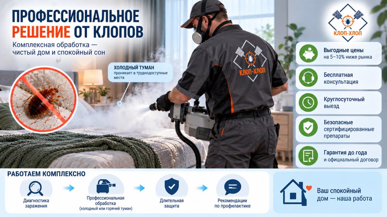 Профессиональное решение от клопов